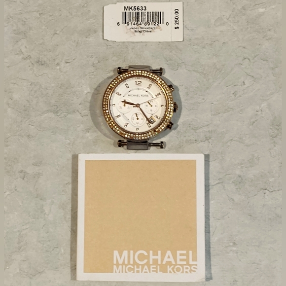 MICHAEL KORS PARKER MK5633 ROSE GOLD WATCH MOTHER OF PEARL FACE NEEDS NEW BAND - Picture 13 of 16